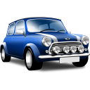 a blue mini